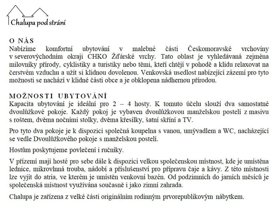 Chalupa Pod Strani Teleci Bagian luar foto